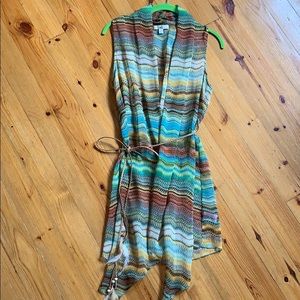 Ya Los Angeles sheer tank cardigan size large